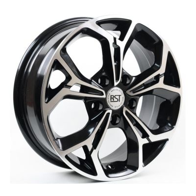 Диск литой RST R016 6,0Jx16H2 5/114,3 ET43 D67,1 BD (черный с полировкой), без крепежа, арт. 444758