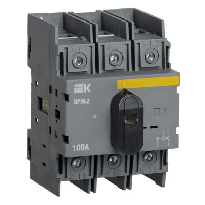 Выключатель-разъединитель трехпозиционный ВРМ-2 3Р 100А IEK (MVR20-3-100)
