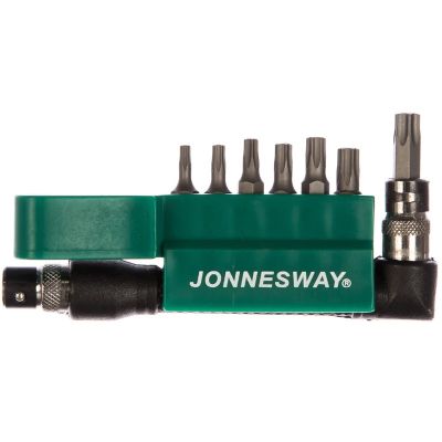 Набор вставок-бит 1/4"DR TORX T10H-T40H, c Г-образным приводом, 8 предметов,  S08H2ST8S Jonnesway