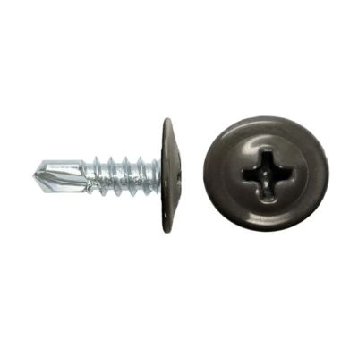 WSD Саморезы окраш.  RAL 7024   с пресшайб.  4,2*19 сверло, уп.-1000 шт.