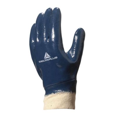 Перчатки нитриловые "NI155 DeltaPlus" манжет-резинка полное покрытие р.10/XL цв.синий