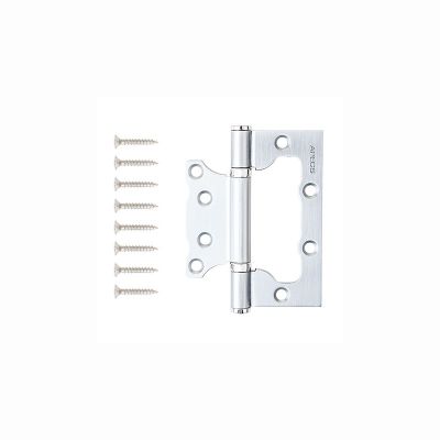 ПЕТЛЯ УНИВЕРСАЛЬНАЯ НАКЛАДНАЯ 100*75 CRS сатинированный хром "АПЕКС", Китай