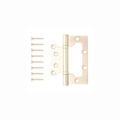 ПЕТЛЯ УНИВЕРСАЛЬНАЯ НАКЛАДНАЯ 100*75 GMS сатинированное золото "АПЕКС", Китай