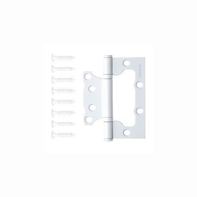 ПЕТЛЯ УНИВЕРСАЛЬНАЯ НАКЛАДНАЯ 100*75 W белый "АПЕКС", Китай