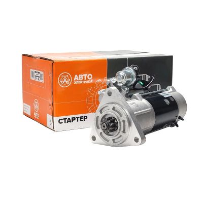 11010118 AE СТАРТЕР МТЗ, Т-25, Т-40, ЗИЛ, ПАЗ, ГАЗ (дизельн.) 12 В 4,9 кВт (редукторный, увеличенной мощности,  с дополнительным реле плавного запуска) AVTOELECTRICA