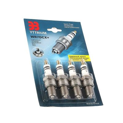 WR 7 DCX+(F01H7B0150) "YTTRIUM" КОМПЛЕКТ СВЕЧЕЙ ЗАЖИГАНИЯ (4 шт.) ДЛИННАЯ ЮБКА "BOSCH" 1,1 мм ВАЗ (инжект. 8-ми клап.), ГАЗ (4216 двиг.)