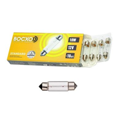 ЛАМПА (АС12-10) (C10W 12 V "ВОСХОD" 82554) СОФИТНАЯ (освещения номера, салона, 41 мм.) 12В. 10 W