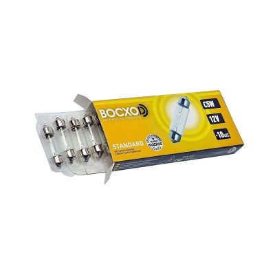 ЛАМПА (АС24-5) (C5W 24 V "ВОСХОD" 84855) СОФИТНАЯ (освещения номера, салона, 35 мм.) 24В. 5 W