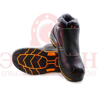 Ботинки сварщика, утепленные "PERFECT PROTECTION-КЕВЛАР" шерст.мех ПУ/Нитрил р.48 с ПП и АС цв.черный PRB15-CSW