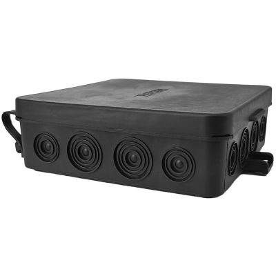 Коробка КР2504-08 распределительная 103*103*32мм черная HEGEL 