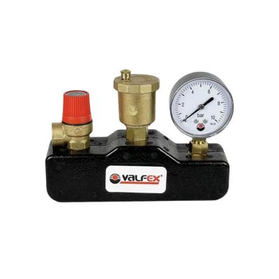 Группа безопасности латунная КЛАССИК в теплоизоляции VALFEX 3 бар 10K VF.461.0.3Р