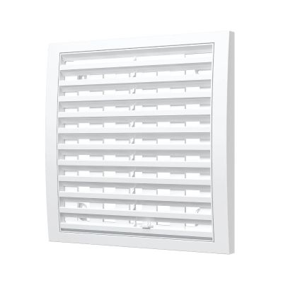 Решетка вентиляционная 200x200 мм, вытяжная, белый, ERA 2020РРП, Россия