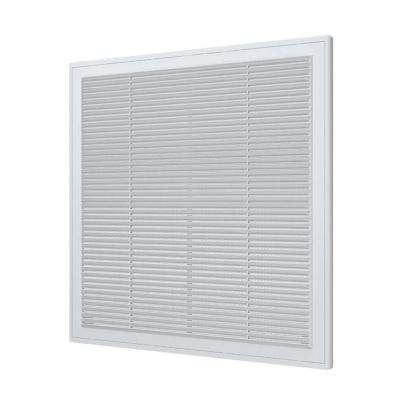 Решетка вентиляционная 300x300 мм, вытяжная, с рамкой, с сеткой, белый, ERA 3030Р, Россия