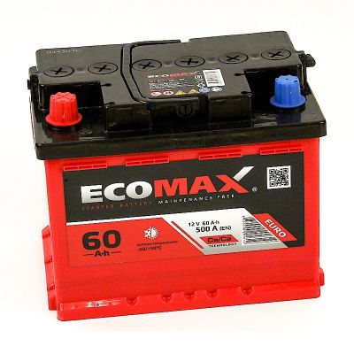 Аккумулятор 6СТ-60.1 "EcoMax" зал. (Экомакс) (Казахстан) 