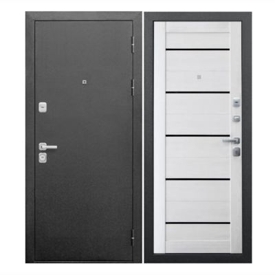 Дверь металлическая СЕРЕБРО 960 правая  (антик серебро/ривьера айс) Феррони Россия