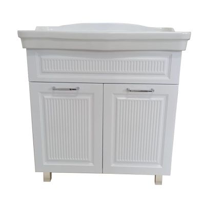 Комплект "Даниэла 85 (арт. 80312)" (тумба+умывальник Модерн 85) 860x850x440 мм, пленка ПВХ, белый