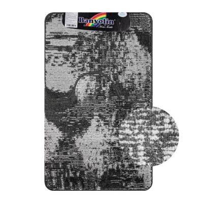 00357 КОВРИК в ванную "CLASSIC UNI" 202308 двойной 55*90 + 45х55 см серый Турция