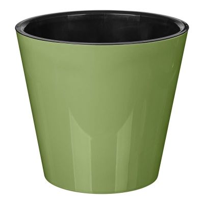 Горшок для цветов "Rosemary" 200 мм, 4 л, с дренажной вставкой (зеленый) 221600118/01