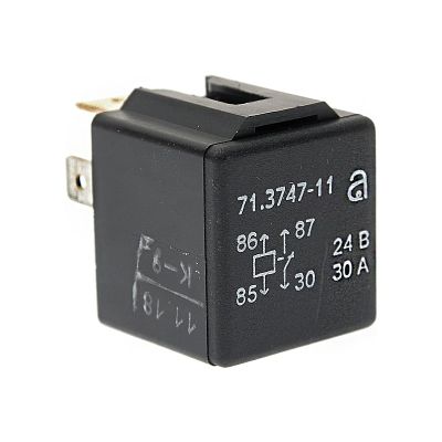 71.3747-11 РЕЛЕ СТАРТЕРА КАМАЗ, МАЗ, ГАЗ, ЗИЛ (замыкающее, 4-х контактное, с карманом под кронштейн) 24 В 30 А.