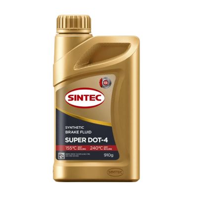 Тормозная жидкость SINTEC SUPER DOT-4  1л. (910г)  (синтек) (Обнинскоргсинтез)