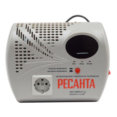 Стабилизатор напряжения Ресанта АСН-500H/1-Ц, настенный, релейный, однофазный, 220 В