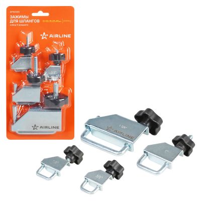 Зажимы для шлангов, набор 4 пр. (D=10,15,25,45мм) ("AIRLINE") ATSC020
