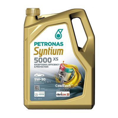Масло моторное PETRONAS SYNTIUM 5000 XS SAE 5W30, 4 л, API SN, синтетическое, (двиг. бензиновый, дизельный), (70956K1YEU)