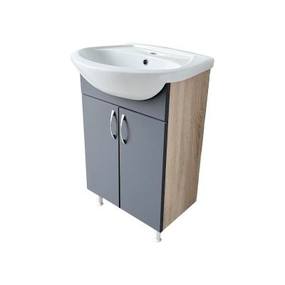 Тумба "Бланш 55 2 двери" 820x490x310 мм, пленка ПВХ, графит