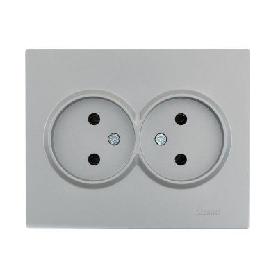 Розетка VESNA 742-3500-128B 2-ая платина с/у LEZARD