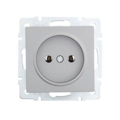 Розетка VESNA 742-3588-121B 1-ая (без рамки) платина с/у LEZARD