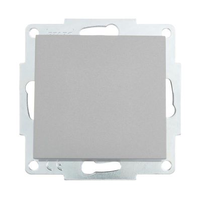 Выключатель VESNA 742-3588-100 1КЛ (без рамки) платина с/у LEZARD 