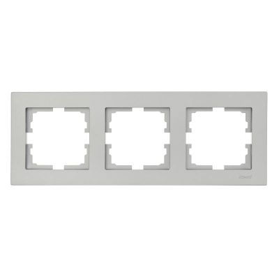 Рамка VESNA 742-3500-148 3-ая гориз. платина LEZARD 