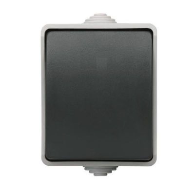 Выключатель кнопочный для открытой установки 10А IP54 ВСк20-1-0-ФСр серый IEK Форс ИЭК  EVS13-K03-10-54-DC