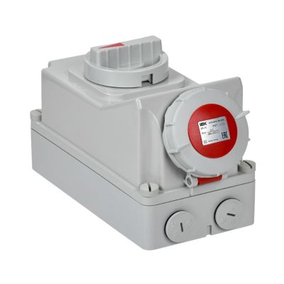 Розетка с механической блокировкой ССИ-814 16А-6ч/380В 3P+PE IP67 IEK (PSR12-016-4-5-67)