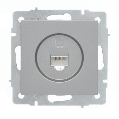 Розетка VESNA 742-3588-140 компьютерная (без рамки) платина с/у LEZARD 