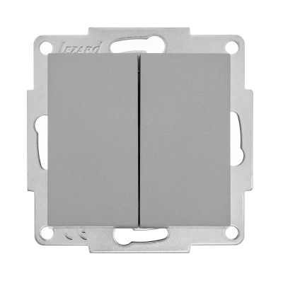 Выключатель VESNA 742-3588-101 2КЛ (без рамки) платина с/у LEZARD 