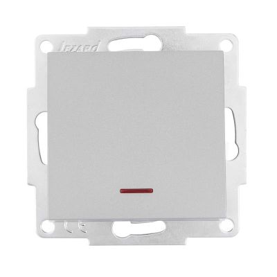 Выключатель VESNA 742-3588-111 1КЛ с подсв. (без рамки) платина с/у LEZARD 