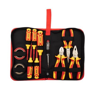 Набор диэлектрического инструмента REXANT (12-4692-3) RI-02 до 1000В  11 предметов тканевый пенал 