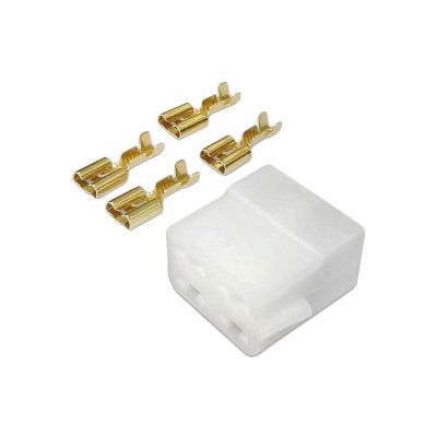 КСГ4 КОЛОДКА ГНЕЗДОВАЯ 4-х контактная с контактами (универсальная 4-х контактная колодка с контактами "мама" 6,3 мм.)