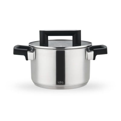 Кастрюля (нерж) 2,9 л (18х11,5 см) LARA серия Сириус LR02-451