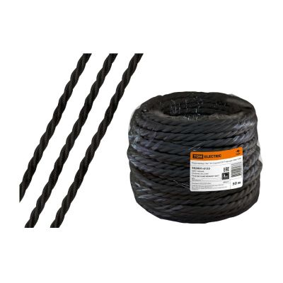 Ретро провод TDM "Эко" 3х1,5 витой черный (50м)