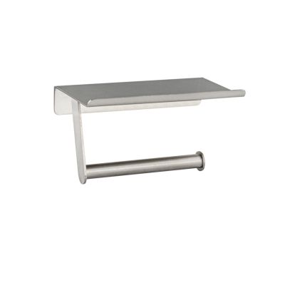 Держатель туалетной бумаги с полочкой, 79924, сатин, BRIMIX, Санакс