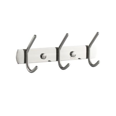 Вешалка с тремя двойными крючками прямая, 572-3, BRIMIX, хром, Санакс