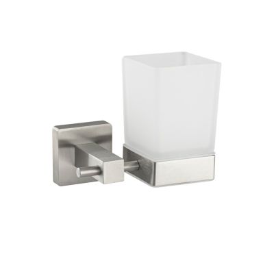 Стакан стеклянный с креплением к стене, сатин, 87005, GFmark, Санакс