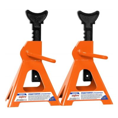 Подставки (к-т 2 шт.) ремонтные под машину (3,0 тн.) стойки с ГРЕБЕНКОЙ (пара) (опорная, страховочная) (оригинал "Ombra") "A90036"