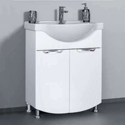 Комплект "МОНРО 60" (тумба+умывальник Эрика 60) 820x592x318 мм, пленка ПВХ, белый