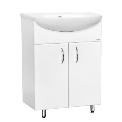 Комплект "СИТИ NEW 60" 2 двери (арт. 337366)" (тумба+умывальник Уют 60) 800x577x283 мм, пленка ПВХ, белый