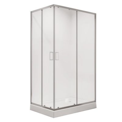 Душевое ограждение Niagara Nova NG-6611-08 (120х90х195) профиль хром, двери раздвижные, стекло прозрачное, Китай