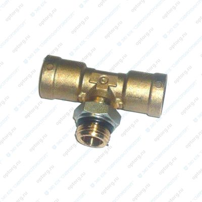 Фитинг трубок тройник (8 мм на М16x1,5) металл., горизонтальный 9412 (Camozzi/Камоцци)