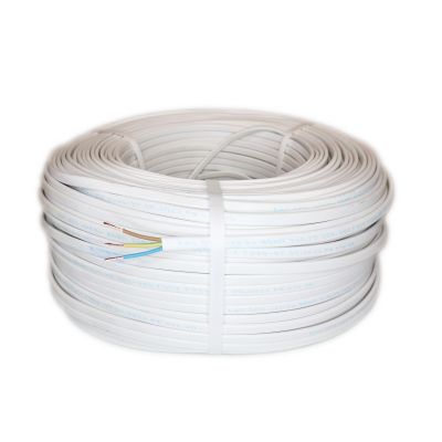 Шнур ШВВП 3x0,75, белый, ВЭКЗ, бухта 100 м